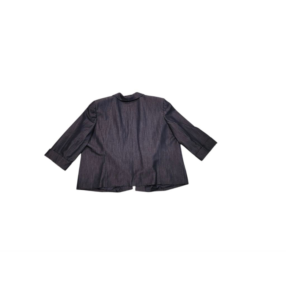 TAHARI Sz 24W 3/4 Cuffed Sleeve Denim Jacket - Picture 3 of 5